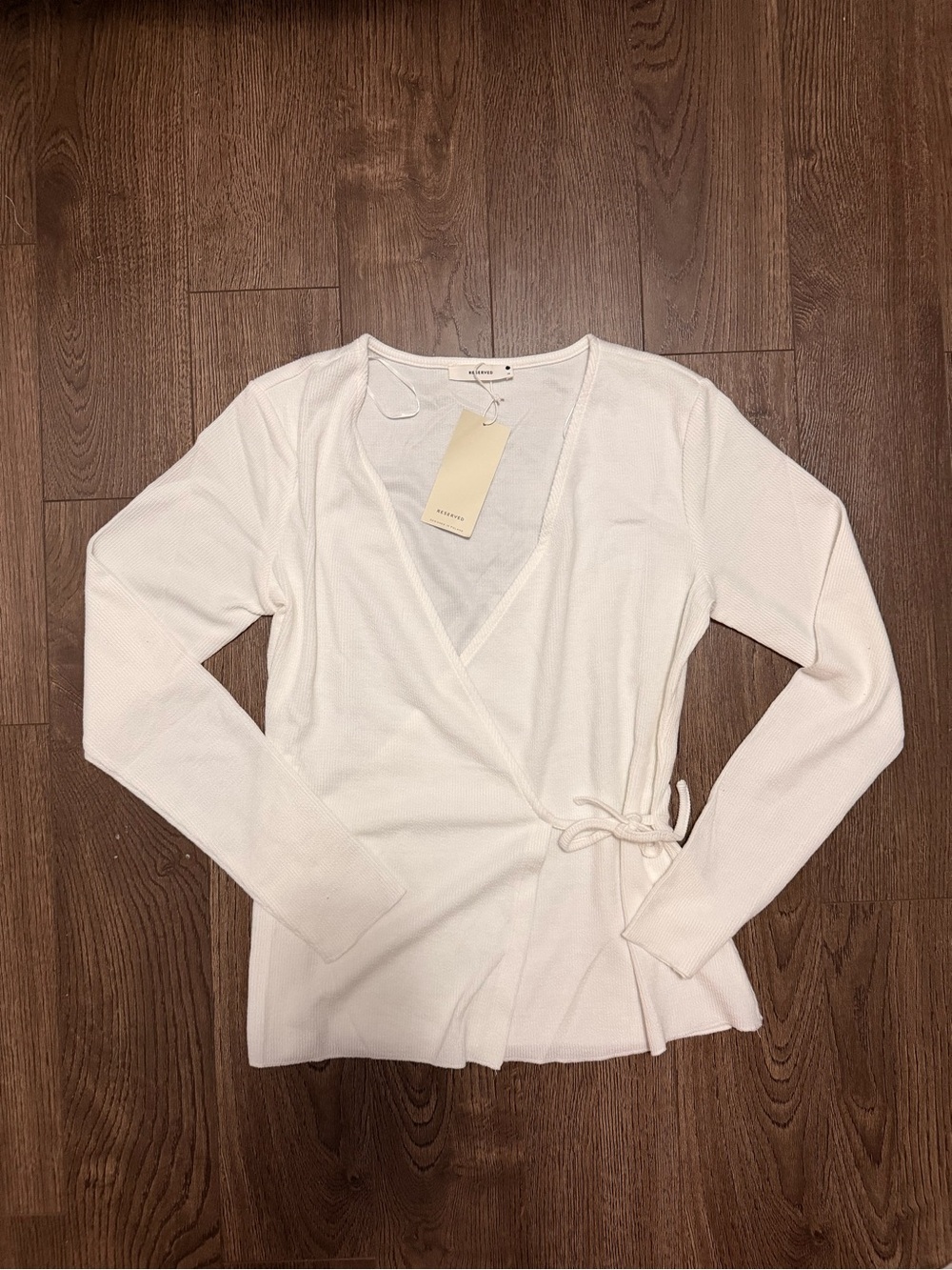 Ribbed Wrap Long Sleeve